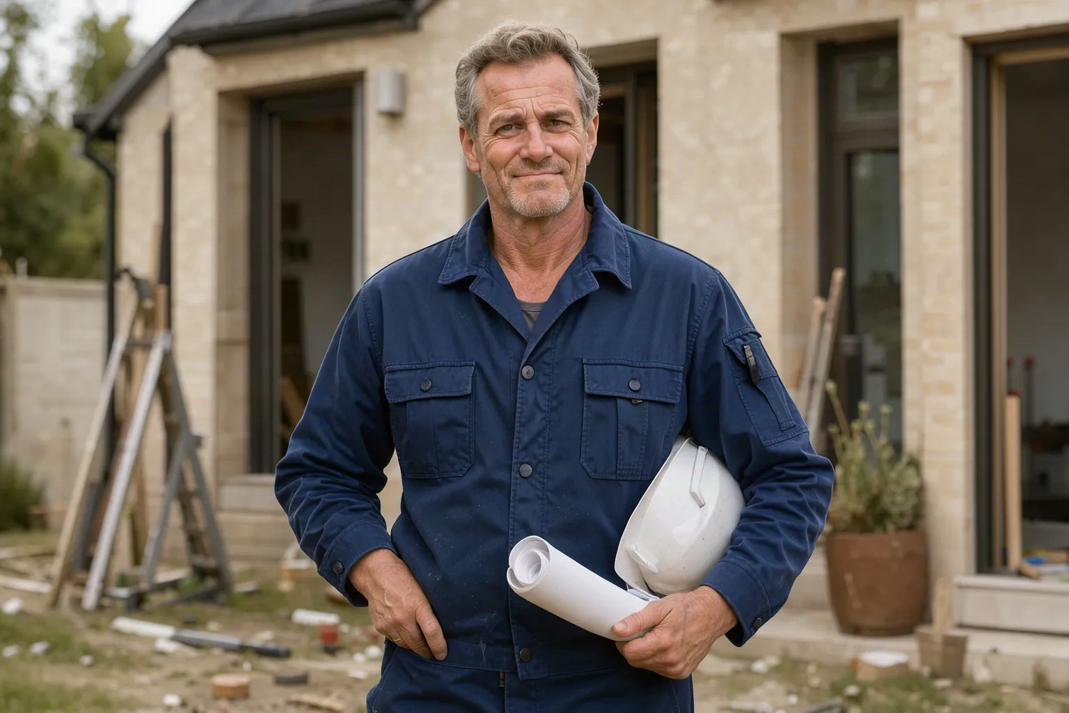Artisan de JCL Renov sur un chantier d'isolation